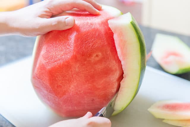 Removing Watermelon Rind