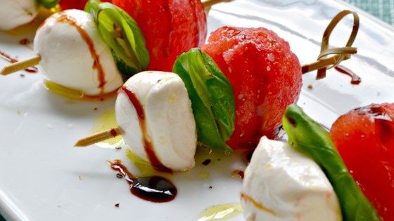 Summer’s Best: Fresh Mozzarella, with Watermelon and Balsamic Drizzle