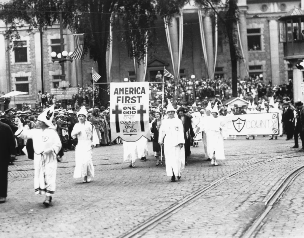 KKK parade NYC 1920's
